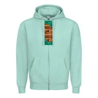 Seafoam western tooled leather sunflower turquoise gemstone pen wrap 1 Zipper Hoodie - Jasminsmagicworld
