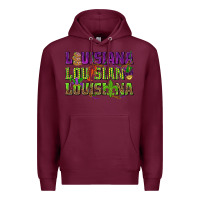 Burgundy Louisiana Louisiana Louisiana Premium Hoodie - HowdyJamesFarm