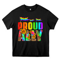 Black proud ally Heavy Core Tee - HRA Design Shop
