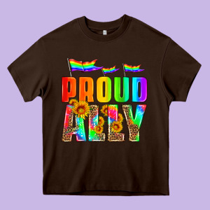 Proud Ally Heavy Core Tee Designed By Hra Design Shop
