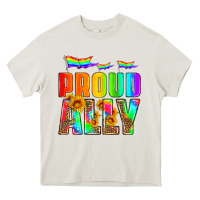 Cream proud ally Heavy Core Tee - HRA Design Shop