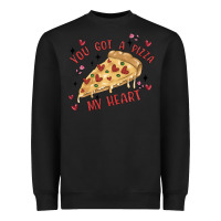Black you got a pizza my heart Heavyweight Sweatshirt - MaliasSmallBusiness