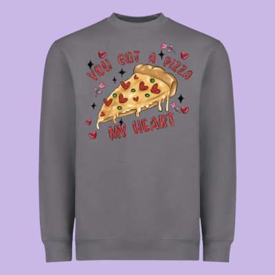 You Got A Pizza My Heart Heavyweight Sweatshirt Designed By Maliassmallbusiness