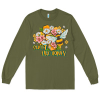 Army Green like honey Long Sleeve Tee - MaliasSmallBusiness