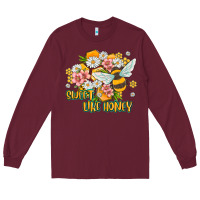 Burgundy like honey Long Sleeve Tee - MaliasSmallBusiness