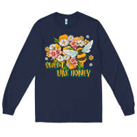 Navy like honey Long Sleeve Tee - MaliasSmallBusiness