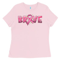Bubblegum Pink brave with ribbon Ladies Tee - HRA Design Shop