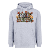 Heather Grey Cozy season Fall Heavyweight Hoodie - NancyCooperArtShop