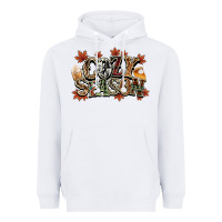 White Cozy season Fall Heavyweight Hoodie - NancyCooperArtShop