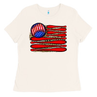 Bone leopard baseball flag5 Ladies Tee - JahusDesignShop