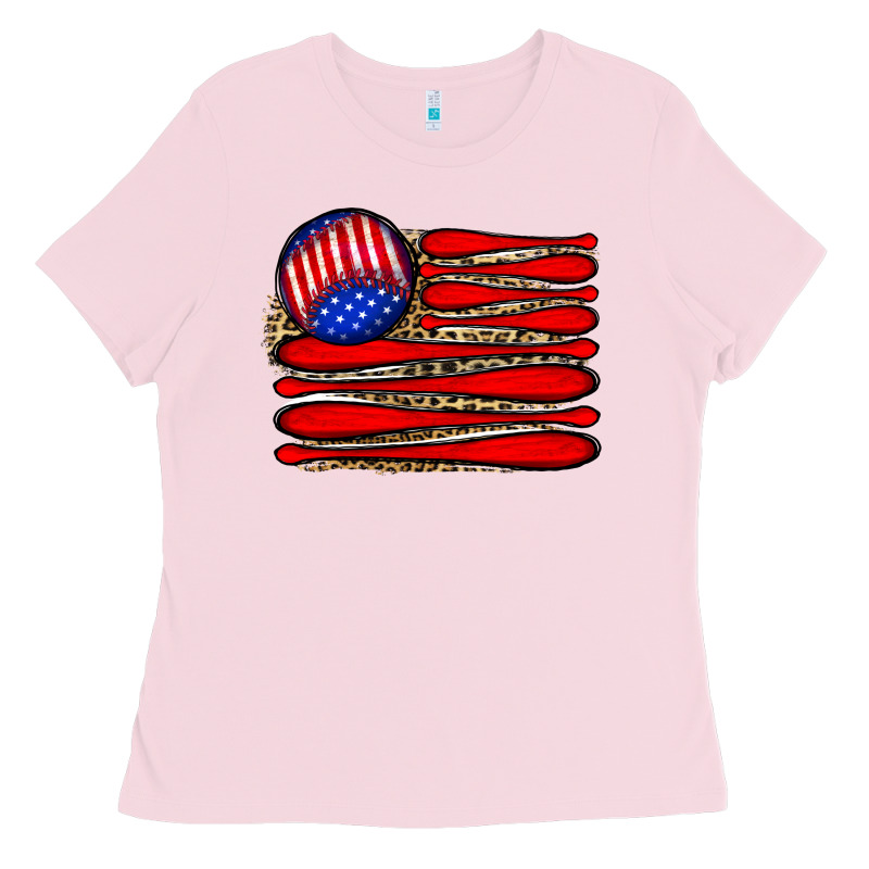 Leopard Baseball Flag5 Ladies Tee by JahusDesignShop | Teevron