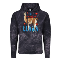 Cloud Black All American Llama Vintage Hoodie - LillyAllenDesigns
