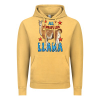 Vintage Mustard All American Llama Vintage Hoodie - LillyAllenDesigns