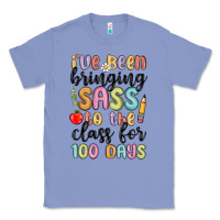 Colony Blue i ve been bringing sass to the class for 100 days Classic Tee - MaliasSmallBusiness