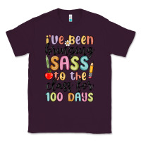 Plum i ve been bringing sass to the class for 100 days Classic Tee - MaliasSmallBusiness