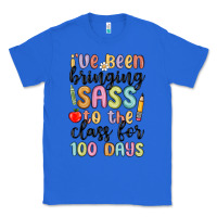 True Royal i ve been bringing sass to the class for 100 days Classic Tee - MaliasSmallBusiness