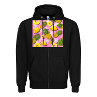Black pink pineapple Zipper Hoodie - BarkalooDesign
