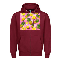 Burgundy pink pineapple Zipper Hoodie - BarkalooDesign