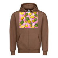 Chestnut pink pineapple Zipper Hoodie - BarkalooDesign