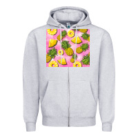 Heather Grey pink pineapple Zipper Hoodie - BarkalooDesign