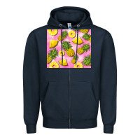 Navy pink pineapple Zipper Hoodie - BarkalooDesign