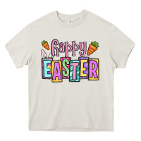 Cream Easter Day Happy Easter Heavy Core Tee - OliviaCreatesArt