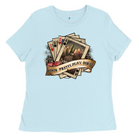 Baby Blue look pretty play dirty Ladies Tee - SublimationCraftShop
