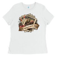 White look pretty play dirty Ladies Tee - SublimationCraftShop