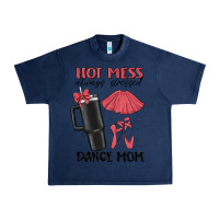 Navy hot mess always stressed dance mom Urban Heavy Tee - MaliasSmallBusiness