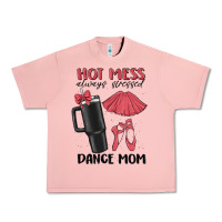Salmon hot mess always stressed dance mom Urban Heavy Tee - MaliasSmallBusiness