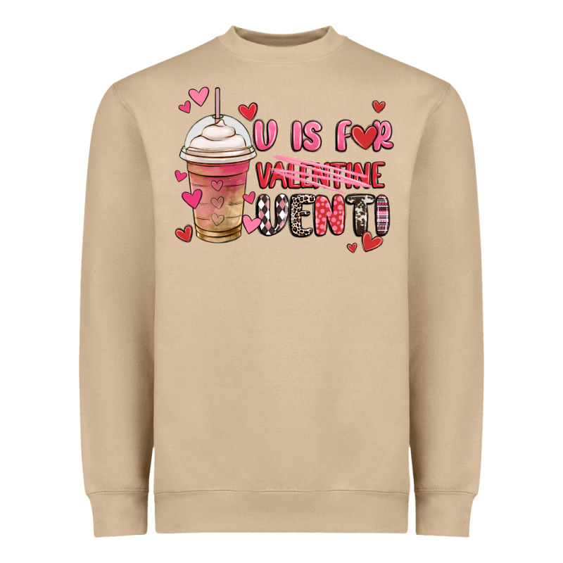 V Is For Valentine Venti Coffee Cup Heavyweight Sweatshirt by MaliasSmallBusiness | Teevron
