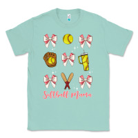 Seafoam softball coquette bow Classic Tee - JahusDesignShop
