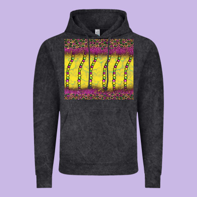 Mardi Gras Bead Leopard Vintage Hoodie Designed By Barkaloodesign