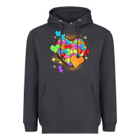 Smoke Autism hearts Heavyweight Hoodie - NancyCooperArtShop