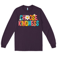 Plum choose kindness Long Sleeve Tee - NancyCooperArtShop