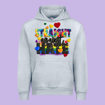 Straight Against Hate Urban Hoodie Designed By Fadigitalartstudio