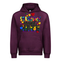 Mauve Wine straight against hate Urban Hoodie - FaDigitalArtStudio