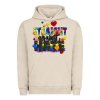 Pigment French Oak straight against hate Urban Hoodie - FaDigitalArtStudio