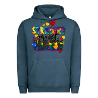 Pigment Midnight Navy straight against hate Urban Hoodie - FaDigitalArtStudio