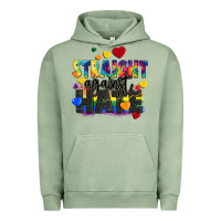Pigment Oil Green straight against hate Urban Hoodie - FaDigitalArtStudio