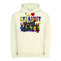 Pigment Pistachio straight against hate Urban Hoodie - FaDigitalArtStudio