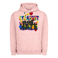 Pigment Salmon straight against hate Urban Hoodie - FaDigitalArtStudio
