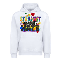 White straight against hate Urban Hoodie - FaDigitalArtStudio