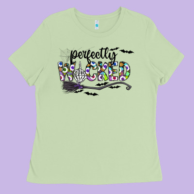 Perfectly Wicked Ladies Tee Designed By Cowhidedigitalart