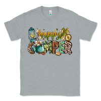 Heather Grey happy camper Classic Tee - CowhideDigitalArt
