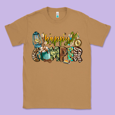 Happy Camper Classic Tee Designed By Cowhidedigitalart