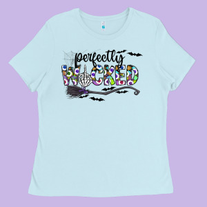 Perfectly Wicked Ladies Tee Designed By Cowhidedigitalart