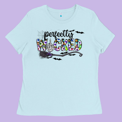 Perfectly Wicked Ladies Tee Designed By Cowhidedigitalart