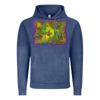 Vintage Denim mardi gras background Vintage Hoodie - BarkalooDesign