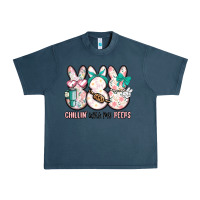 Midnight Navy easter chilling with my peeps bunny Urban Heavy Tee - MaliasSmallBusiness